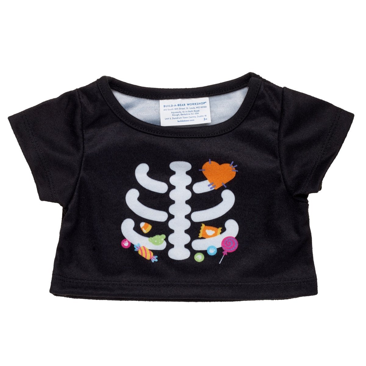 Polera Esqueleto Negra Hnw 25 Build-A-Bear